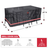 Carica l&#39;immagine nel visualizzatore di Gallery, TurtleLife Patio Furniture Set Cover Waterproof Black Rectangular