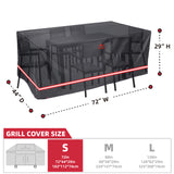 Carica l&#39;immagine nel visualizzatore di Gallery, TurtleLife Patio Furniture Set Cover Waterproof Black Rectangular