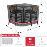 Carica l&#39;immagine nel visualizzatore di Gallery, TurtleLife Patio Furniture Set Cover Waterproof Black Square