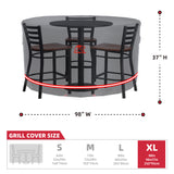 Cargar imagen en el visor de la galería, TurtleLife Patio Round Table Cover Waterproof Black