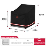 Cargar imagen en el visor de la galería, TurtleLife Patio Sofa Cover Waterproof Black