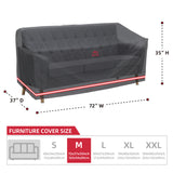 Carica l&#39;immagine nel visualizzatore di Gallery, TurtleLife Patio Sofa Cover Waterproof Black