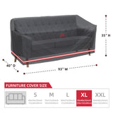 Laden Sie das Bild in den Galerie-Viewer, TurtleLife Patio Sofa Cover Waterproof Black