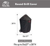 Load image into Gallery viewer, TurtleLife Round BBQ Grill Cover Waterproof Black