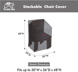 Charger l&#39;image dans la galerie, TurtleLife Stackable Patio Chair Covers Waterproof Black